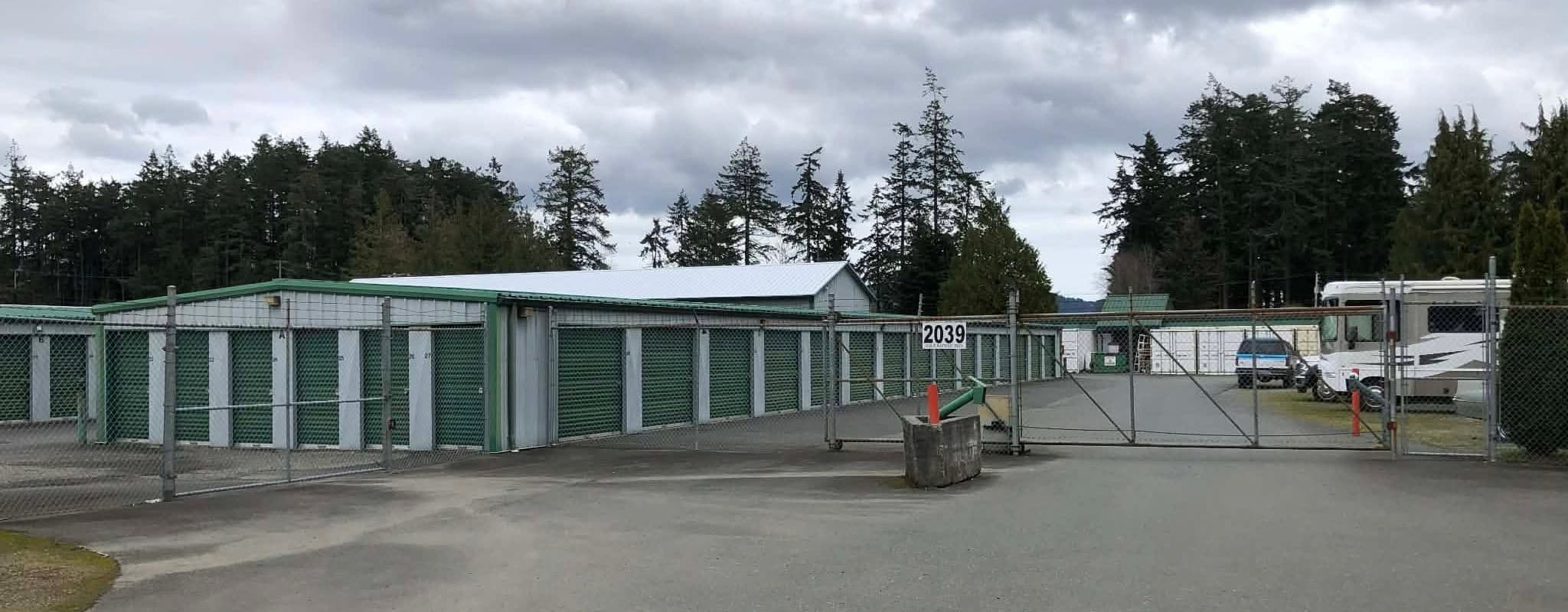 Ardens Self Storage facility gate and unit rows